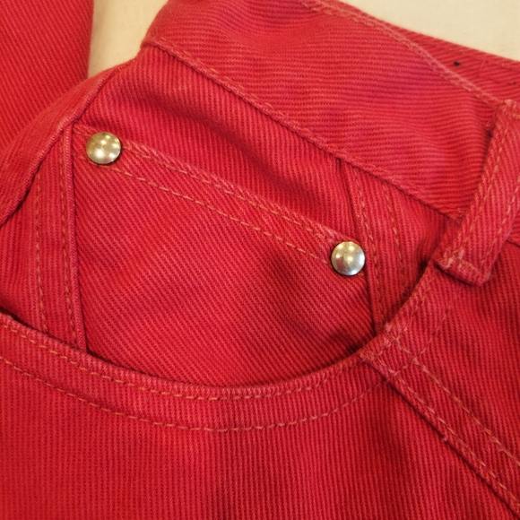 Rocky Mountain Size 5/6  Women's RED Denim Mom Jeans Bareback USA Vtg Rockies - Picture 4 of 14